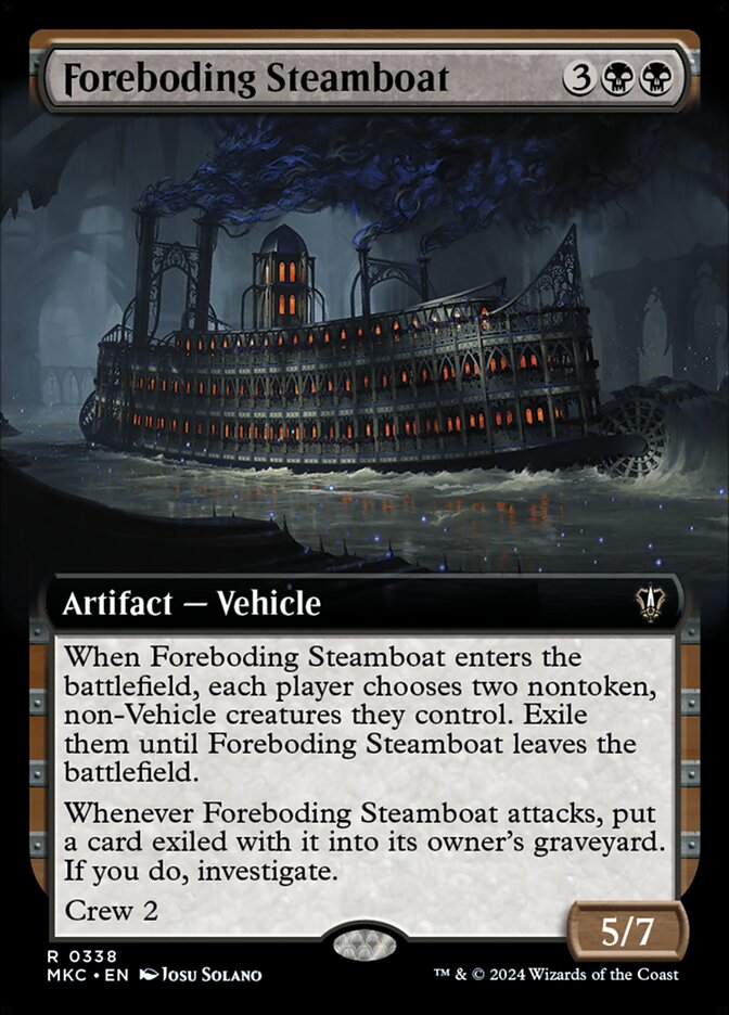 Foreboding Steamboat, Murders At Karlov Manor Commander Card Art