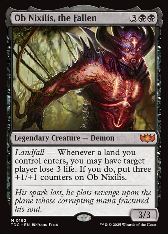 Ob Nixilis, the Fallen, Tarkir: Dragonstorm Commander Card Art