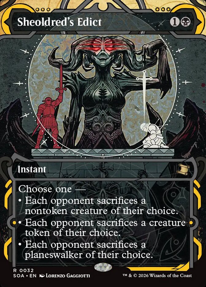 Sheoldred's Edict, Secrets Of Strixhaven Mystical Archive Card Art