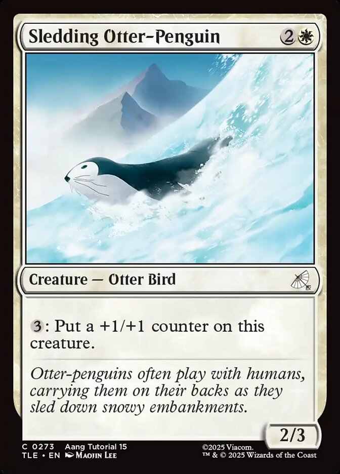 Sledding Otter-Penguin, Avatar: The Last Airbender Eternal Card Art