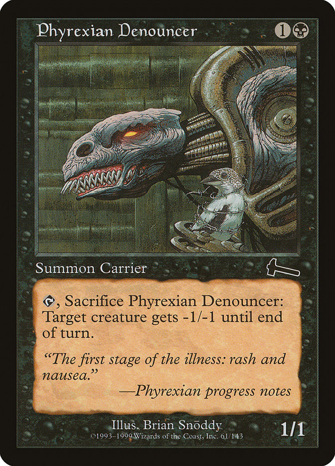 Phyrexian Denouncer, Urza's legacy Card Art