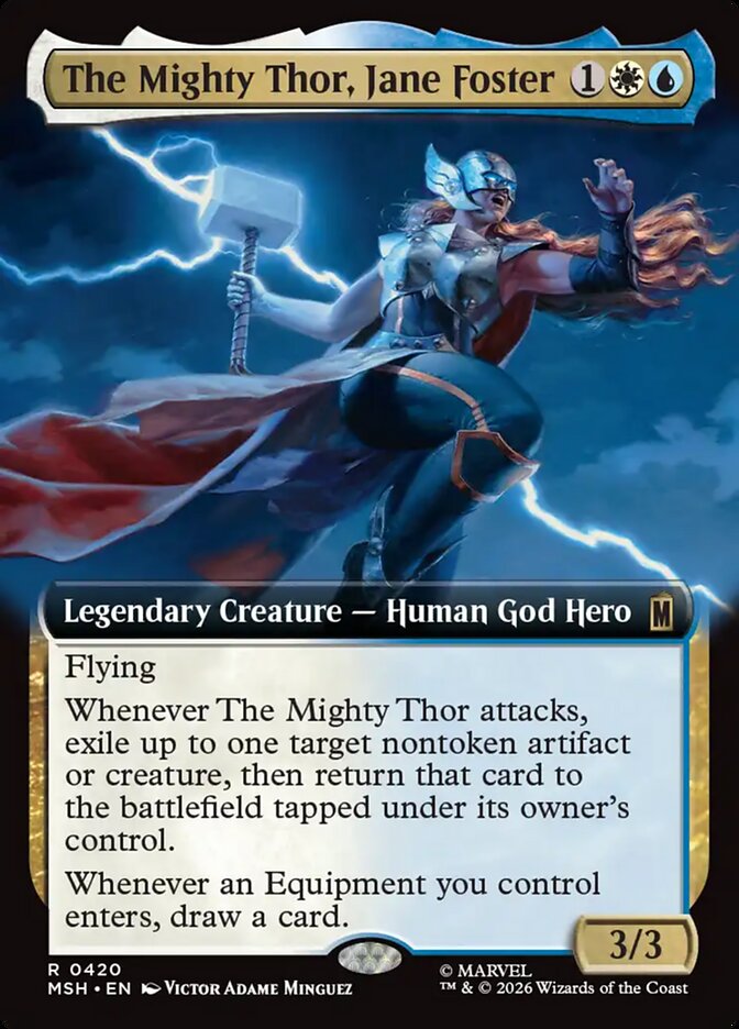 The Mighty Thor, Jane Foster, Marvel Super Heroes Card Art