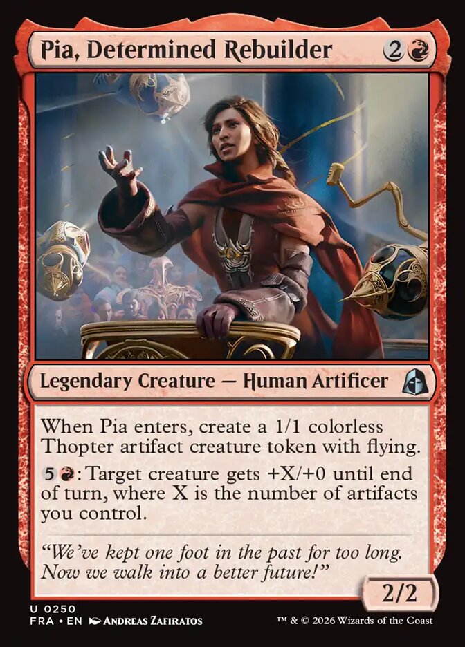 Pia, Determined Rebuilder, Reality Fracture Card Art