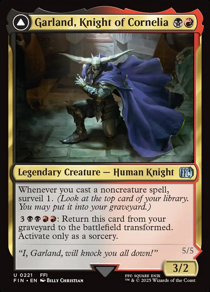 Garland, Knight of Cornelia // Chaos, the Endless, Final fantasy Card Art