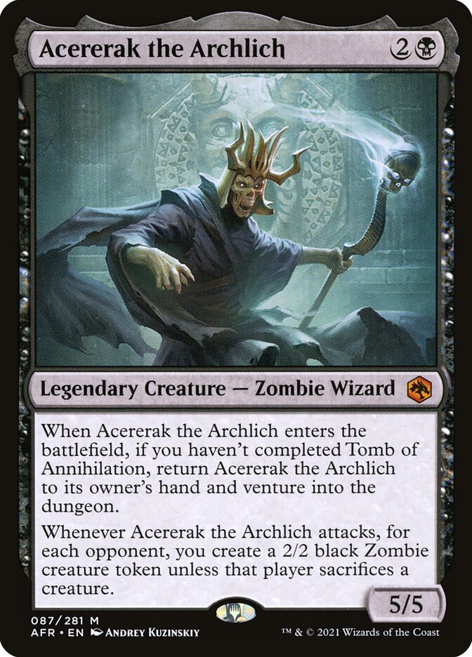 Acererak the Archlich, Adventures In The Forgotten Realms Card Art