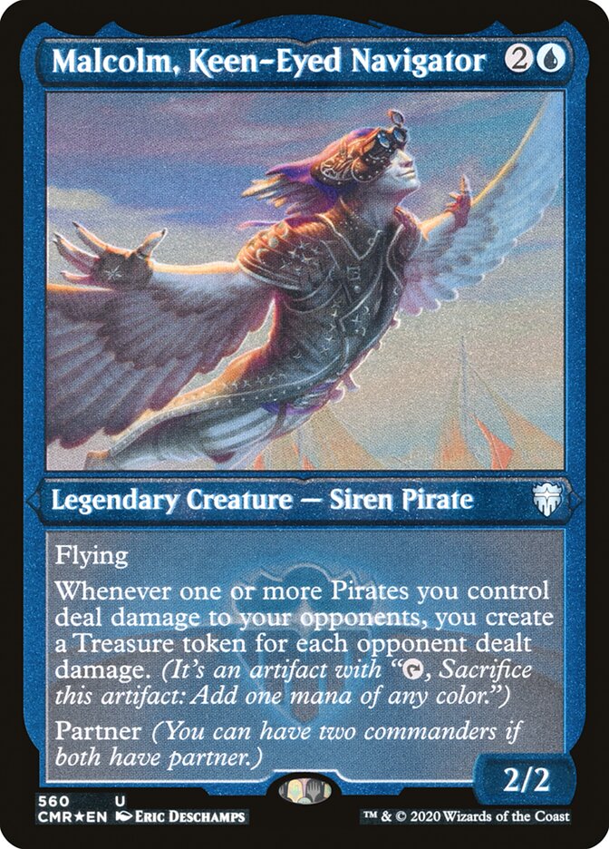 Malcolm, Keen-Eyed Navigator - Etched Foil