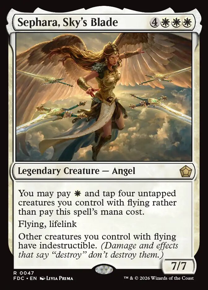 Sephara, Sky's Blade, Foundations Commander Card Art