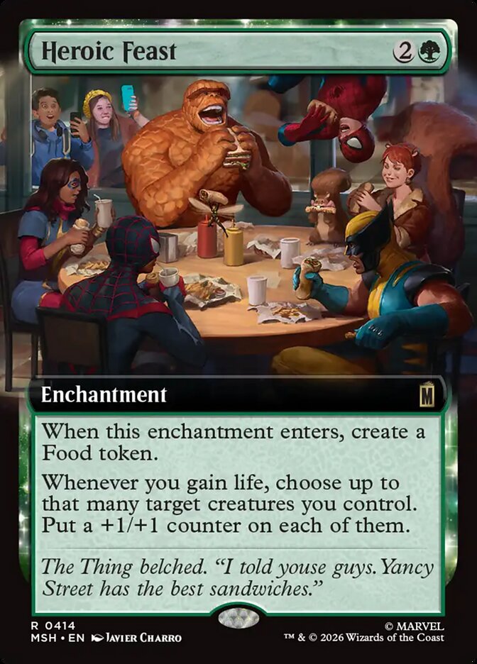 Heroic Feast, Marvel Super Heroes Card Art