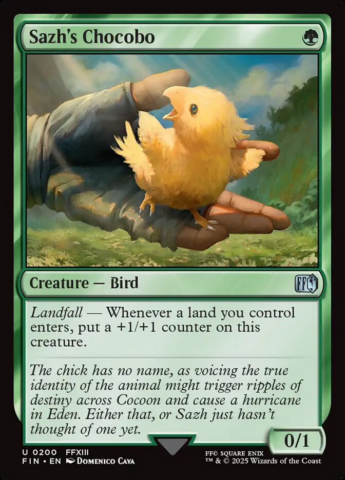 Sazh's Chocobo, Final fantasy Card Art