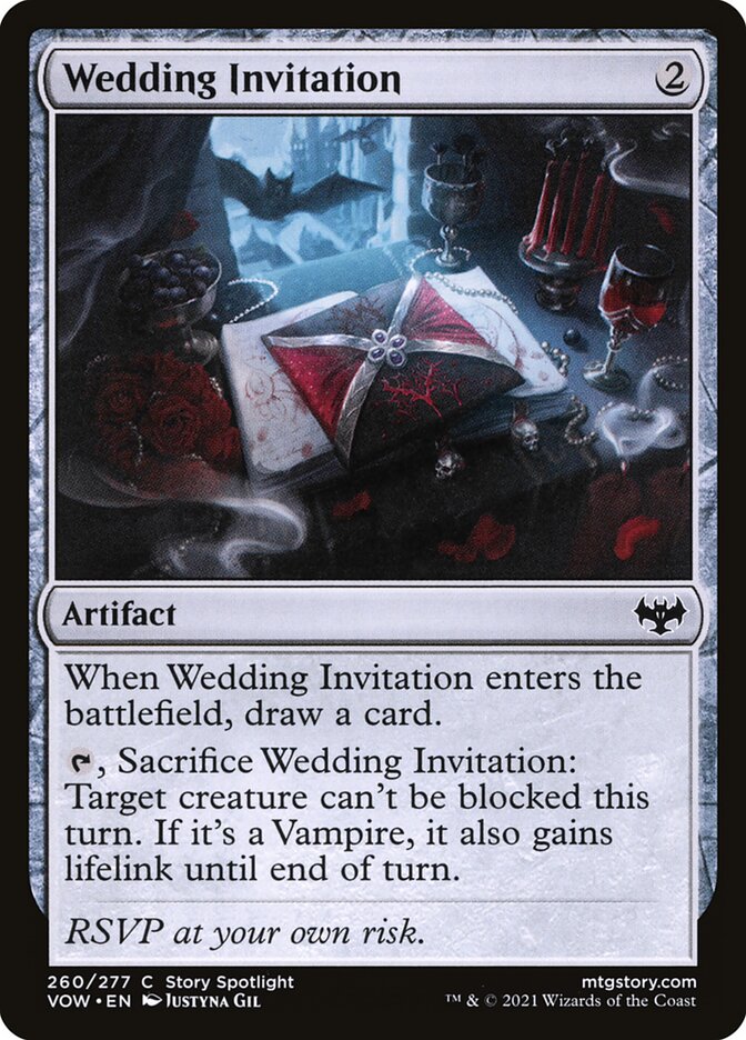 Wedding Invitation, Innistrad: crimson vow Card Art