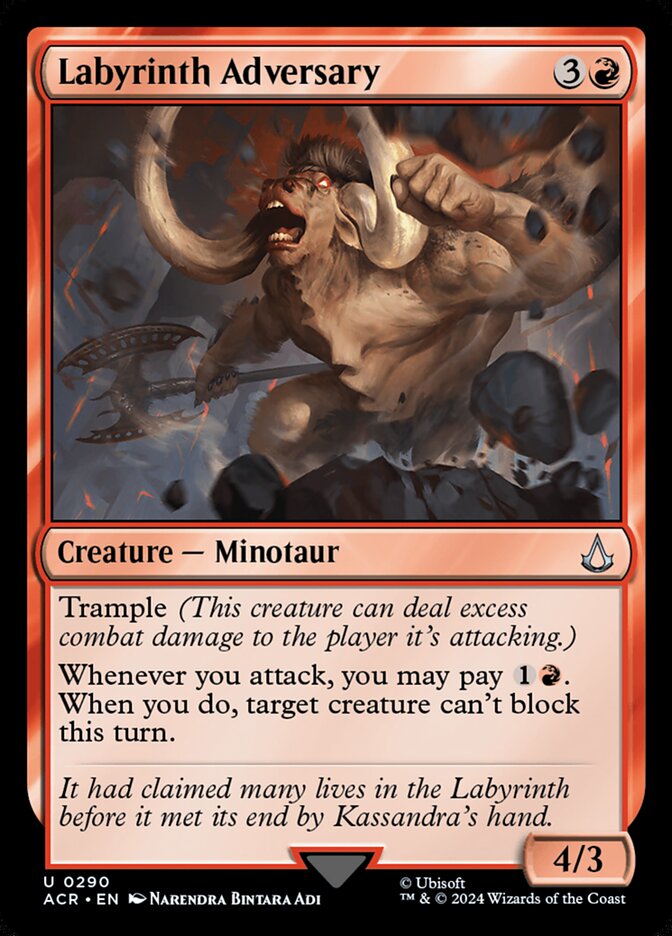 Labyrinth Adversary, Assassin's creed Card Art