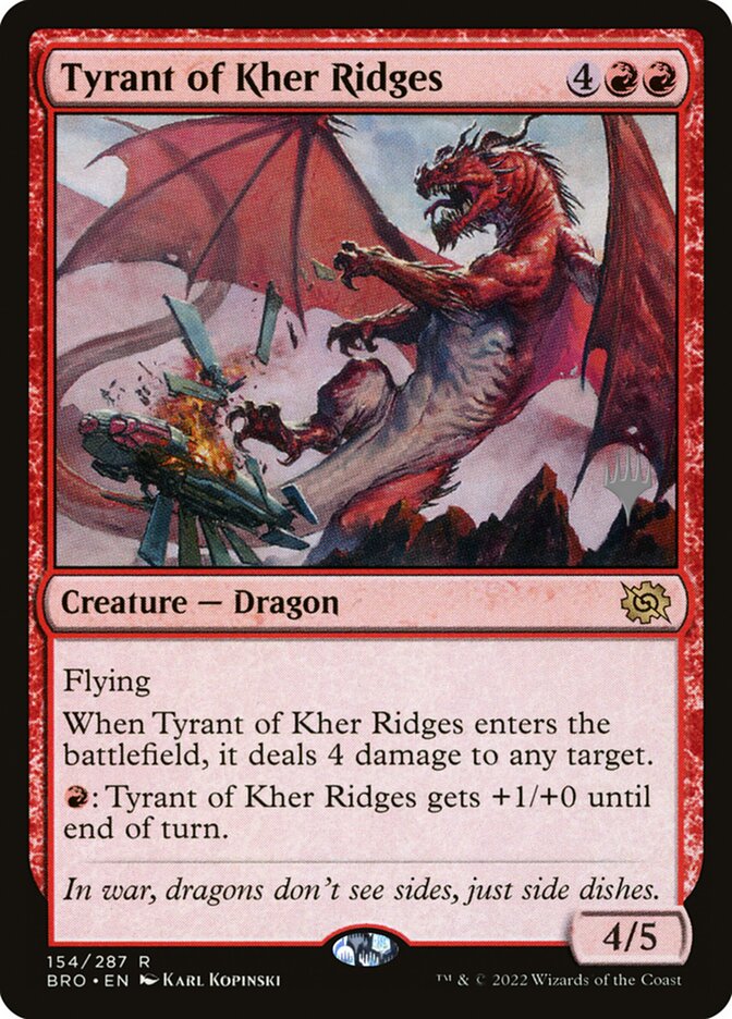 Tyrant of Kher Ridges, The brothers' war promos Card Art