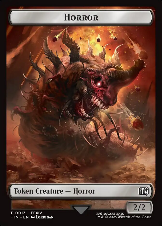 Horror, Final fantasy tokens Card Art