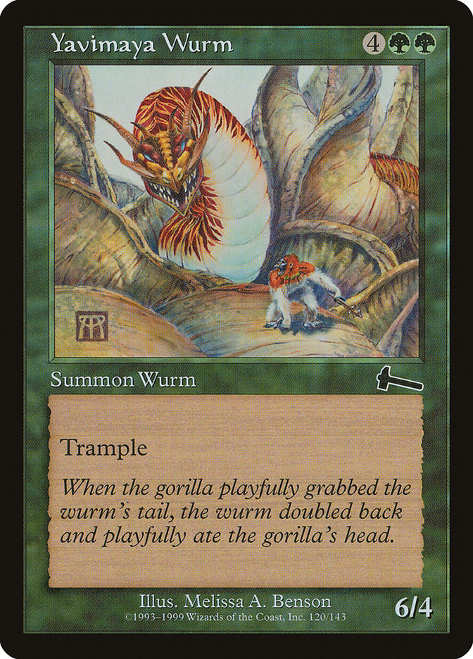 Yavimaya Wurm, Urza's legacy Card Art