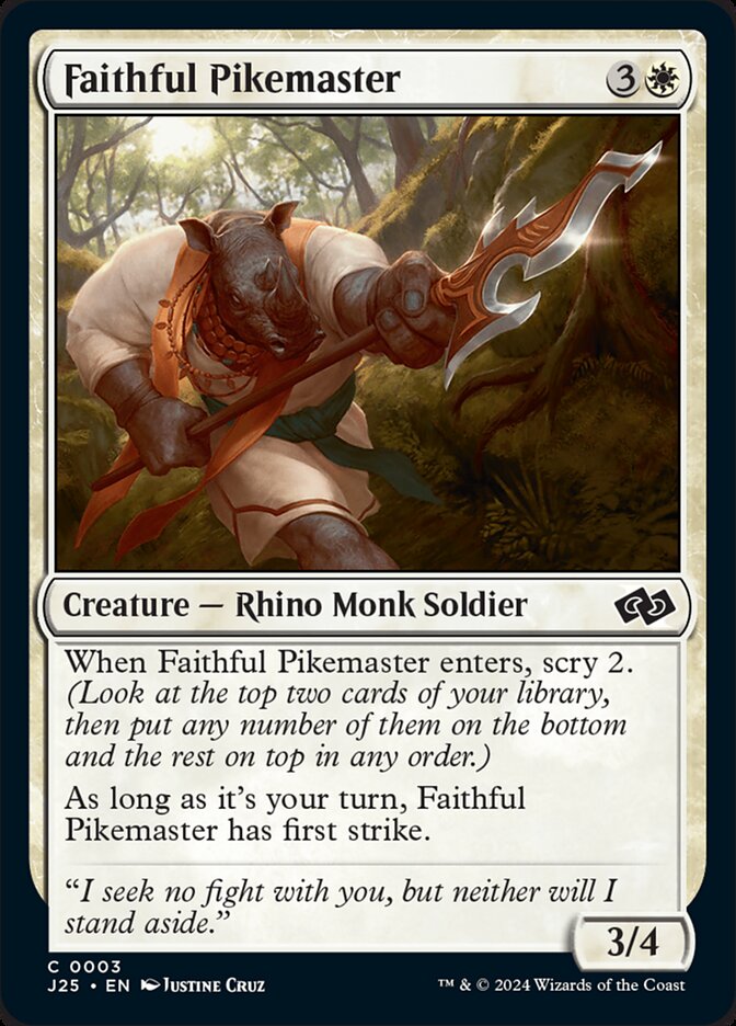 Faithful Pikemaster, Foundations Jumpstart Card Art