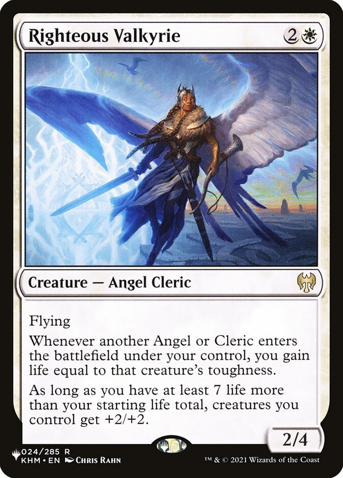 Righteous Valkyrie, The List Card Art