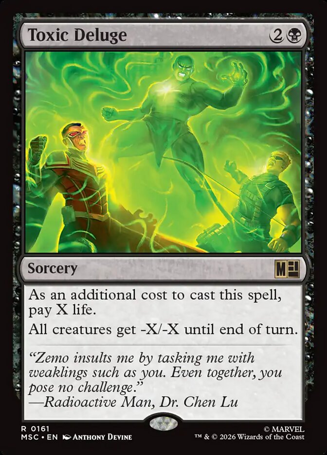 Toxic Deluge, Marvel Super Heroes Commander Card Art