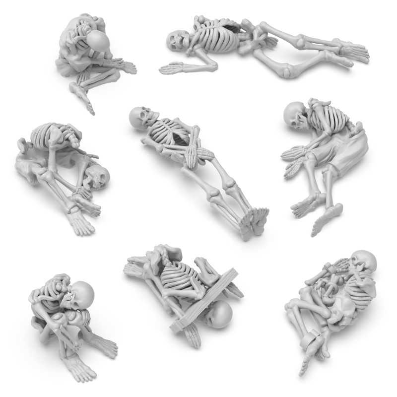 Green Stuff World - 8 Dead Skeletons (1:48)