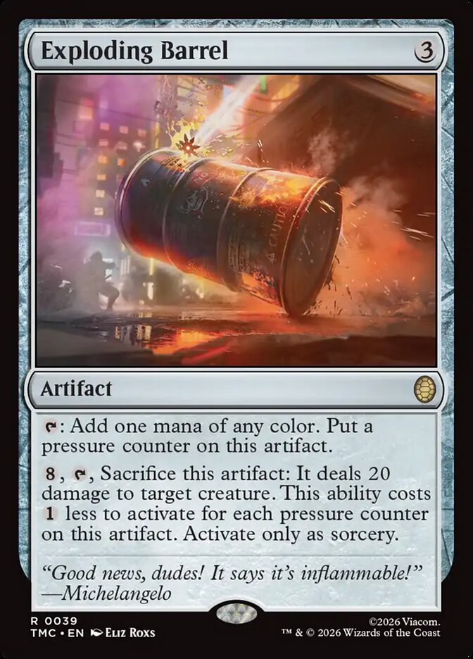 Exploding Barrel, Teenage Mutant Ninja Turtles Eternal Card Art