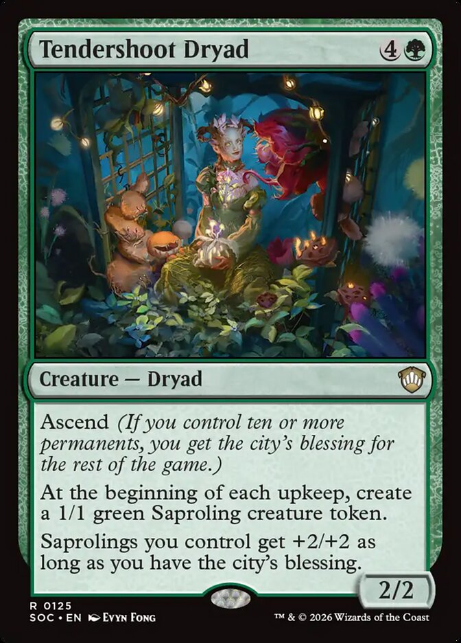 Tendershoot Dryad, Secrets Of Strixhaven Commander Card Art