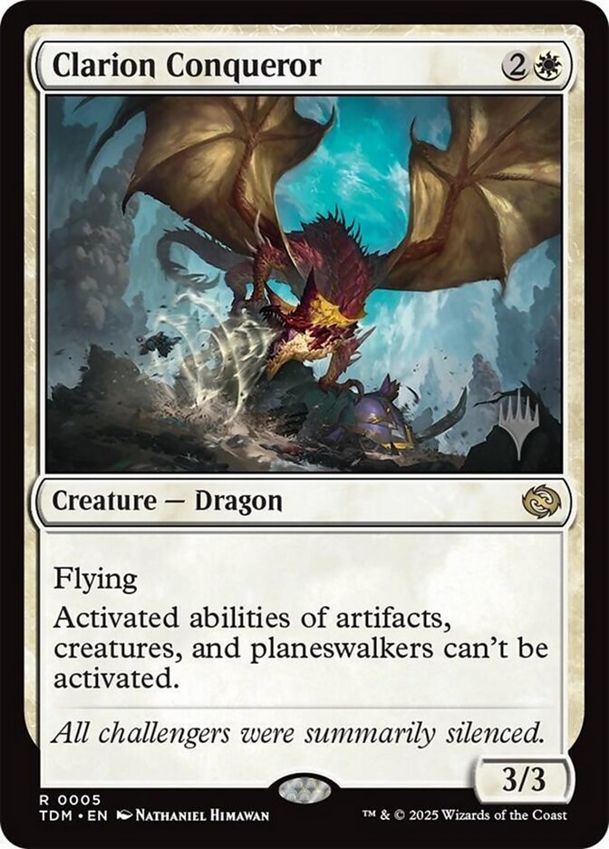 Clarion Conqueror, Tarkir: Dragonstorm Promos Card Art