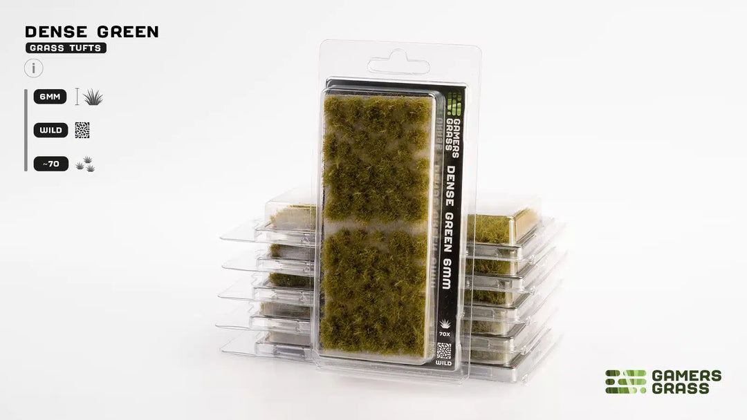 Gamers Grass - Grass Tufts - Dense Green 6mm