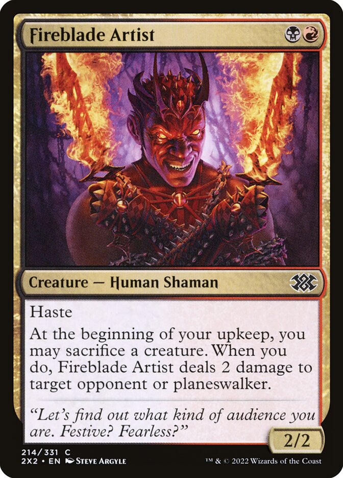 Fireblade Artist, Double masters 2022 Card Art