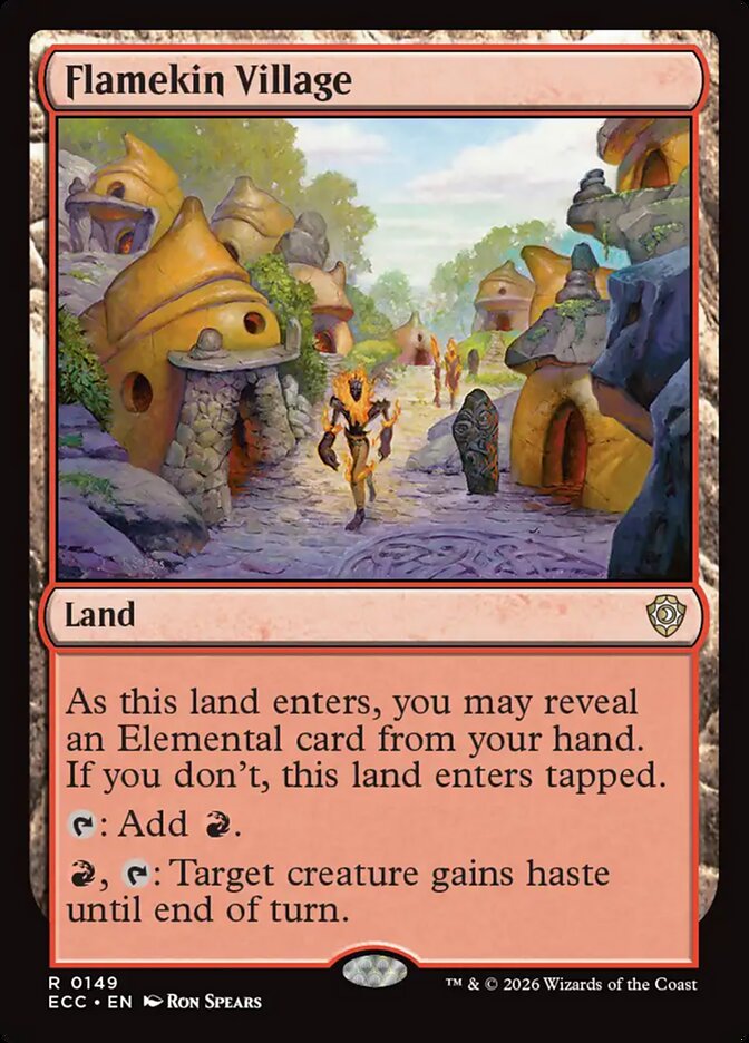 Flamekin Village, Lorwyn Eclipsed Commander Card Art