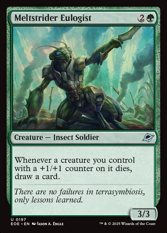 Meltstrider Eulogist, Edge of eternities Card Art