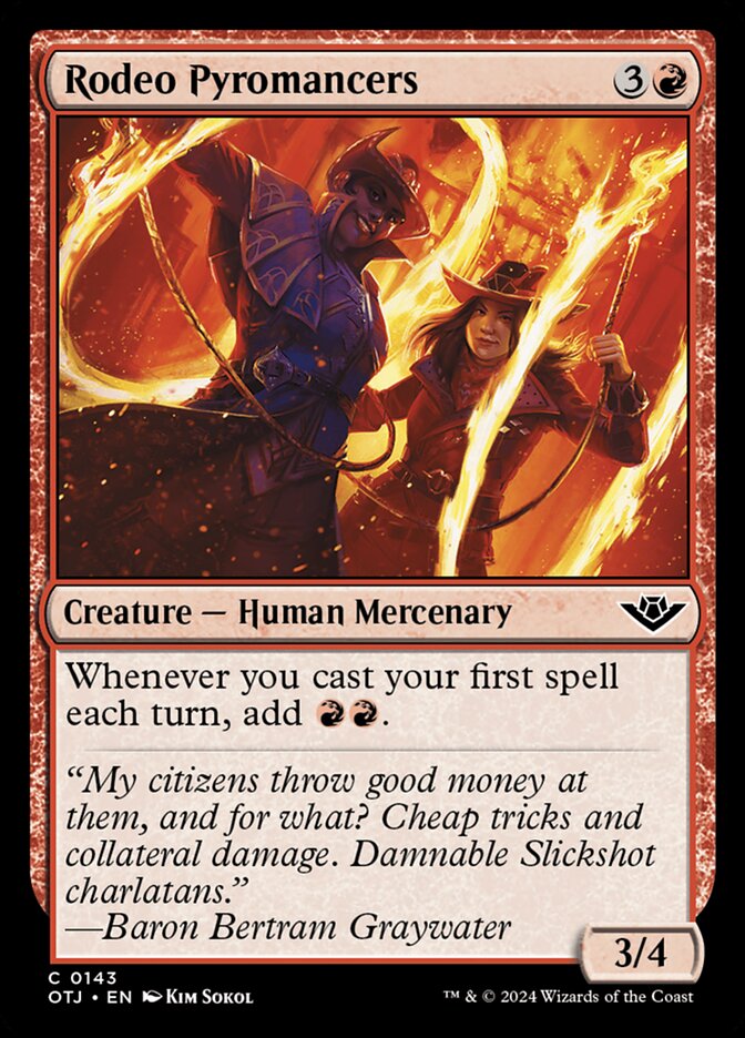 Rodeo Pyromancers, Outlaws of thunder junction Card Art