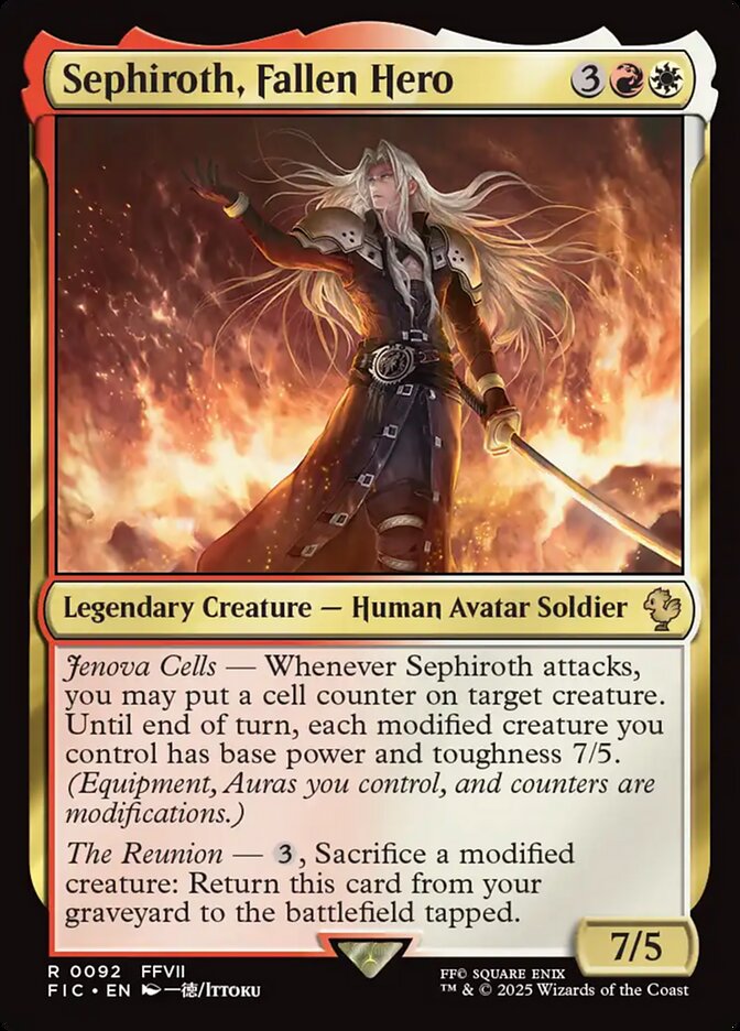 Sephiroth, Fallen Hero, Final fantasy commander Card Art