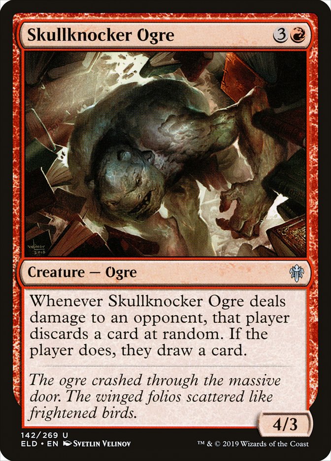 Skullknocker Ogre, Throne of eldraine Card Art