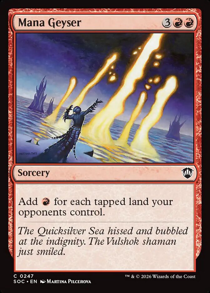 Mana Geyser, Secrets Of Strixhaven Commander Card Art