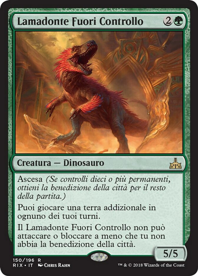 Wayward Swordtooth, Rivals Of Ixalan Card Art