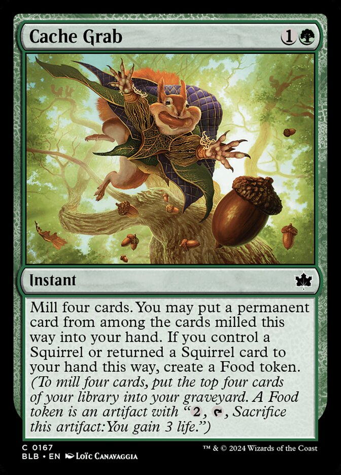 Cache Grab, Bloomburrow Card Art