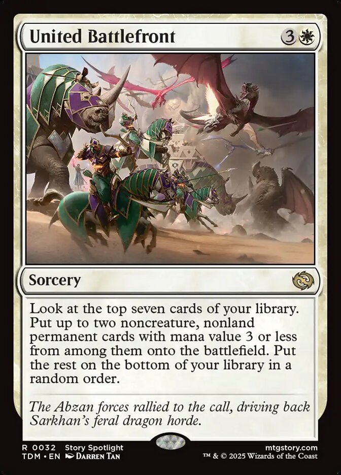 United Battlefront, Tarkir: dragonstorm Card Art