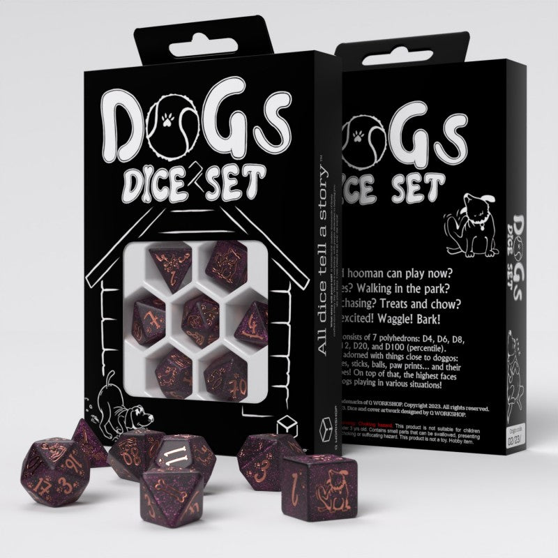 Q Workshop - Dice - RPG Set - Dogs - Luna