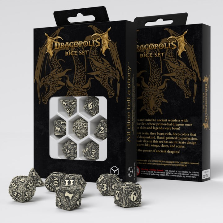 Q Workshop - Dice - RPG Set - Dracopolis - Scandinavian Blackfang