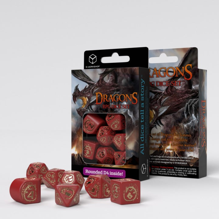 Q Workshop - Dice - RPG Set - Dragons Modern - Ruby