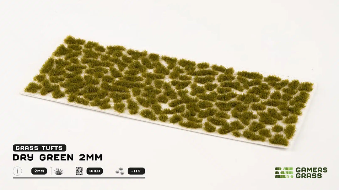 Gamers Grass - Grass Tufts - Dry Green 2mm