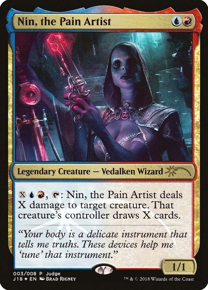 Nin, the Pain Artist, Judge gift cards 2018 Card Art