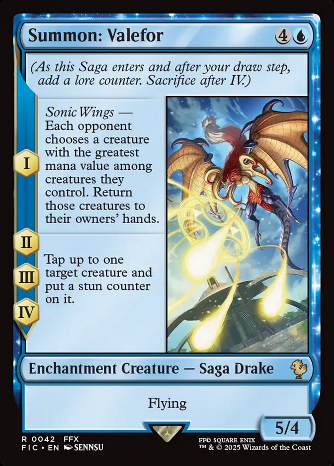 Summon: Valefor, Final fantasy commander Card Art