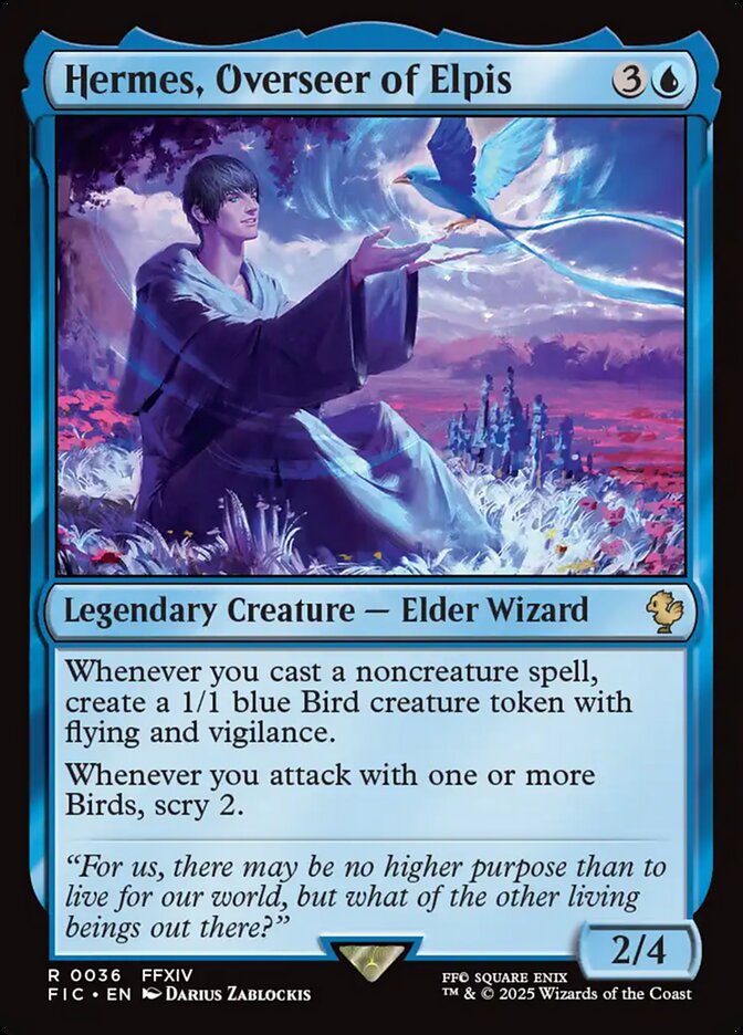 Hermes, Overseer of Elpis, Final fantasy commander Card Art