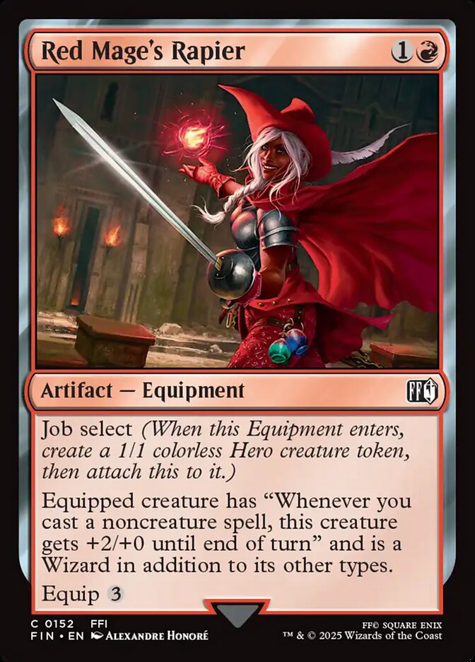 Red Mage's Rapier, Final fantasy Card Art