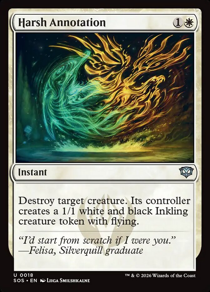 Harsh Annotation, Secrets Of Strixhaven Card Art