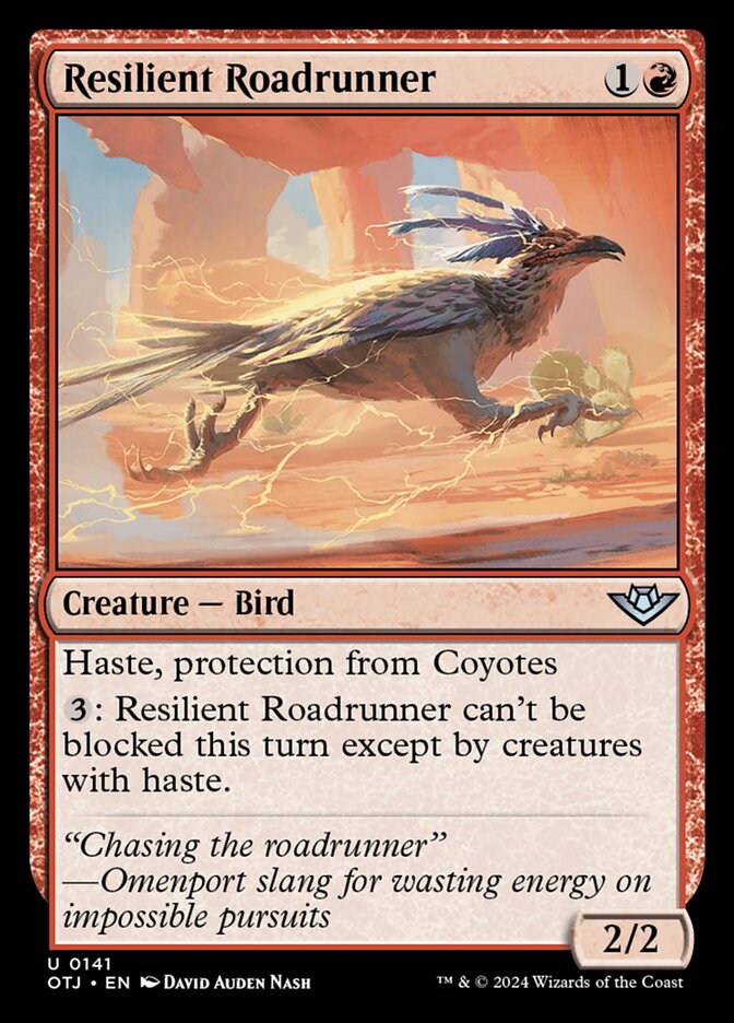 Resilient Roadrunner, Outlaws of thunder junction Card Art
