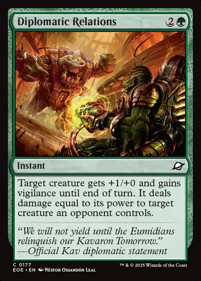 Diplomatic Relations, Edge Of Eternities Card Art