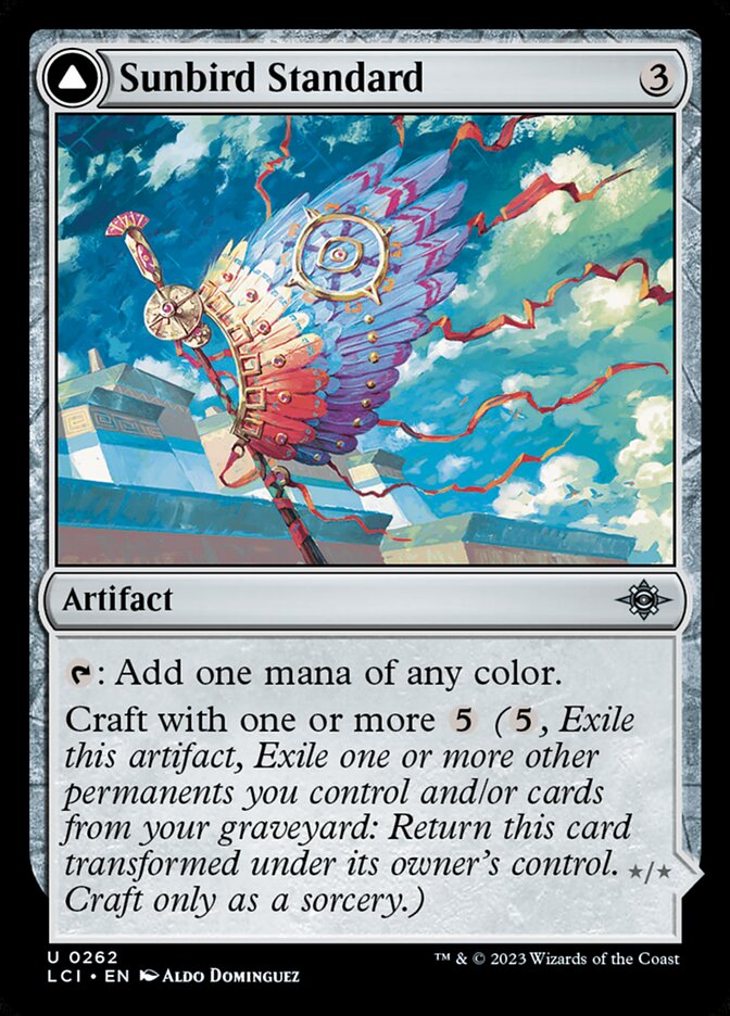 Sunbird Standard // Sunbird Effigy, The lost caverns of ixalan Card Art