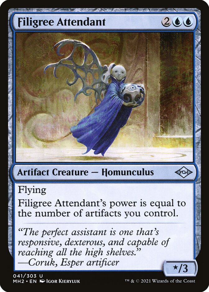 Filigree Attendant, Modern horizons 2 Card Art