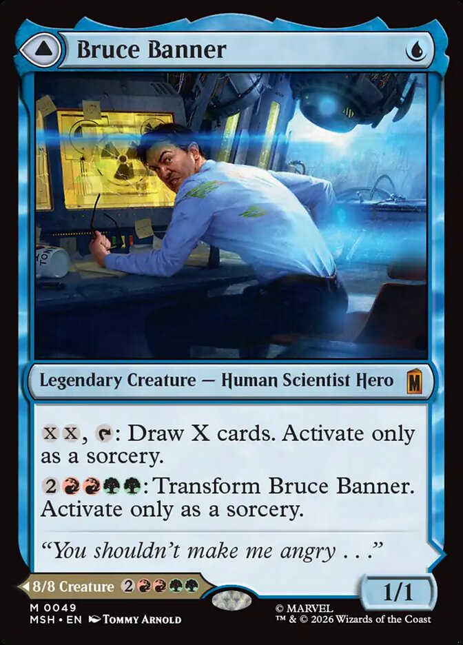 Bruce Banner // The Incredible Hulk, Marvel Super Heroes Card Art